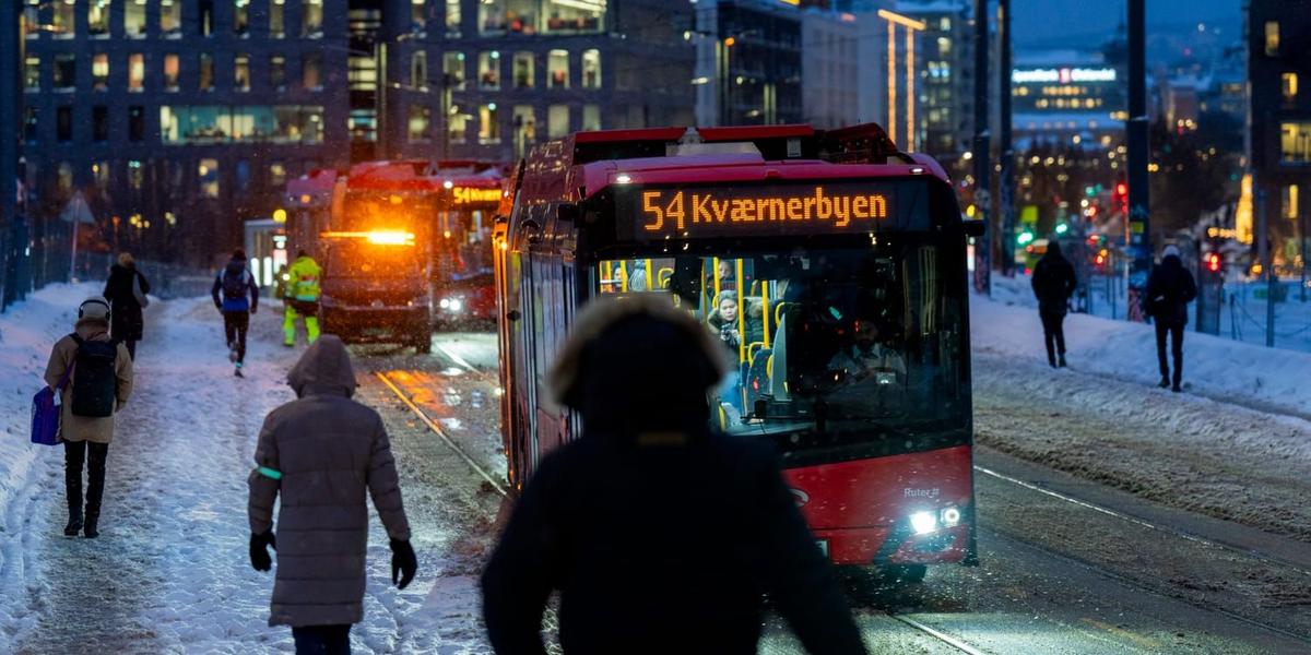 Предупреждение о погоде повлияет на автобусы Осло