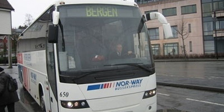 движения автобусов в некоторых районах северной Норвегии