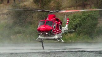 вертолет для тушения лесных пожаров Норвегии
